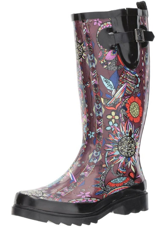 The SAK Women's Rhythm Rain Boot, Cabernet Spirit Desert, 5 Medium US