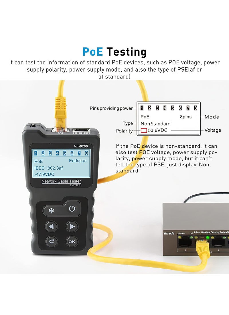 Multi-functional Network Cable Tester Black