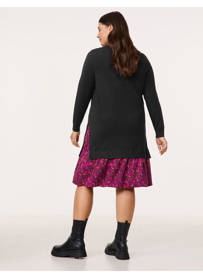 Samoon Hem Flounce Knitted Midi Dress  - Image 2