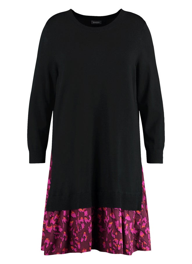 Samoon Hem Flounce Knitted Midi Dress  - Image 3