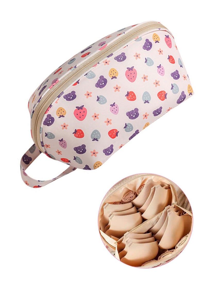 Syarme Underwear Organizer Bag for Travel, Large Travel Bra Underwear Storage Bag with Liner, Cube Multifunctional Travel Waterproof Pouch Cosmetic Bag for Travel  - Image 1