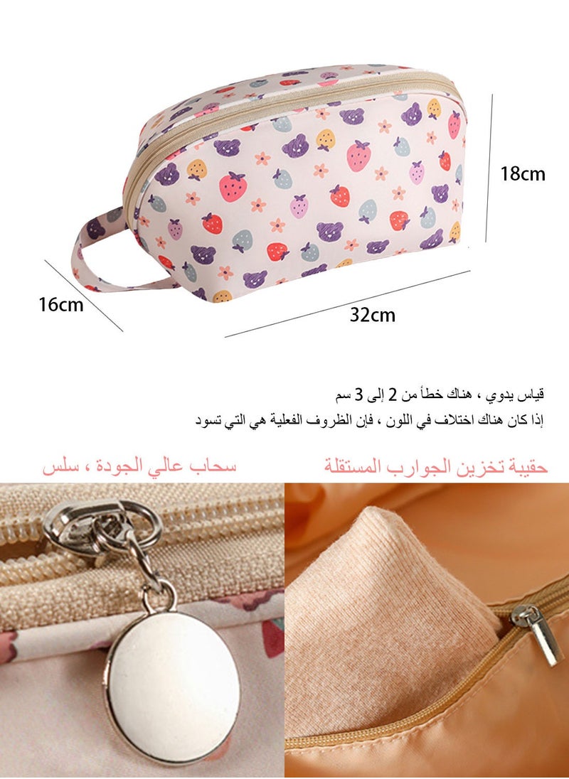 Syarme Underwear Organizer Bag for Travel, Large Travel Bra Underwear Storage Bag with Liner, Cube Multifunctional Travel Waterproof Pouch Cosmetic Bag for Travel  - Image 5