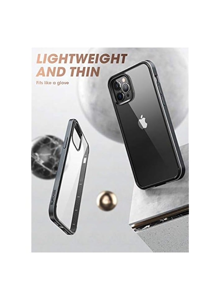 سوبكيس حافظة SUPCASE [سلسلة Unicorn Beetle Edge] مصممة لهاتف iPhone 12 Pro Max 6.7 بوصة (إصدار 2020)، حافظة بإطار نحيف مع مصد داخلي من مادة TPU وظهر شفاف - أسود - Image 2