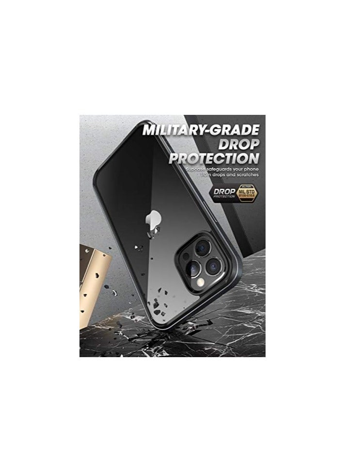سوبكيس حافظة SUPCASE [سلسلة Unicorn Beetle Edge] مصممة لهاتف iPhone 12 Pro Max 6.7 بوصة (إصدار 2020)، حافظة بإطار نحيف مع مصد داخلي من مادة TPU وظهر شفاف - أسود - Image 5