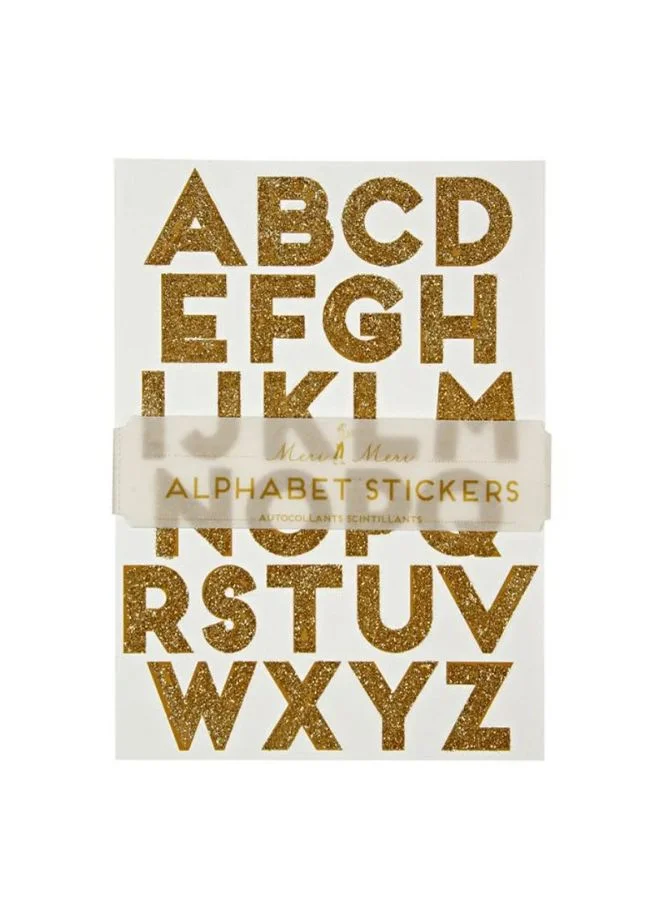 Meri Meri Gold Foil Alphabet Stickers