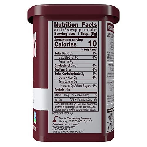 HERSHEY'S Natural Unsweetened Cocoa Powder Can, 8 oz - Image 3