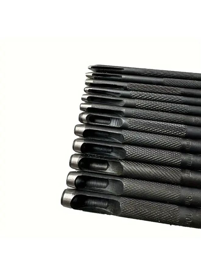 14Pcs Leather Craft Punch Set Round Hollow Punch Tools 1 10Mm For Watch Bands Belts Canvas Paper - Image 5