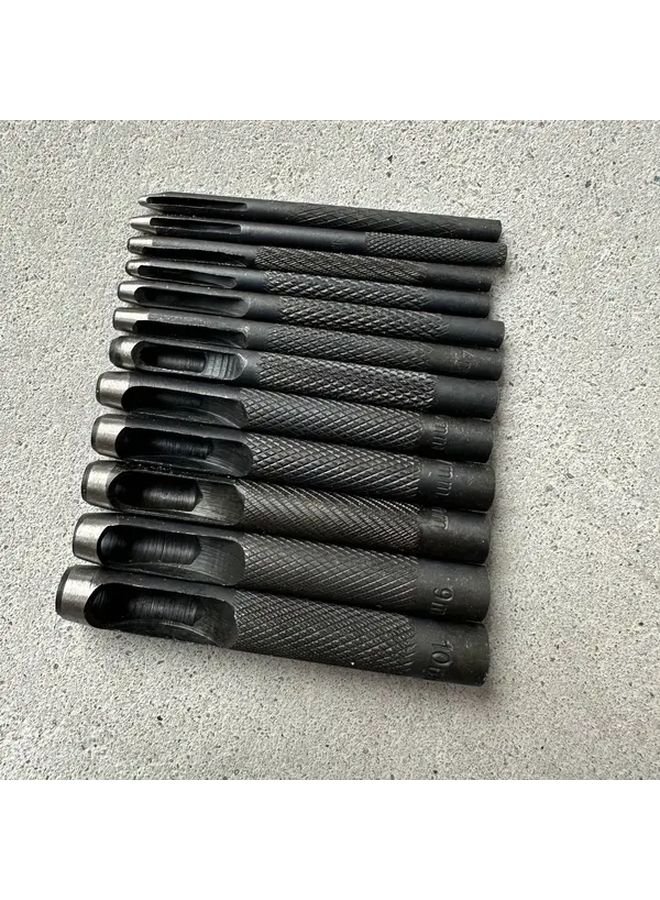 14Pcs Leather Craft Punch Set Round Hollow Punch Tools 1 10Mm For Watch Bands Belts Canvas Paper - Image 4