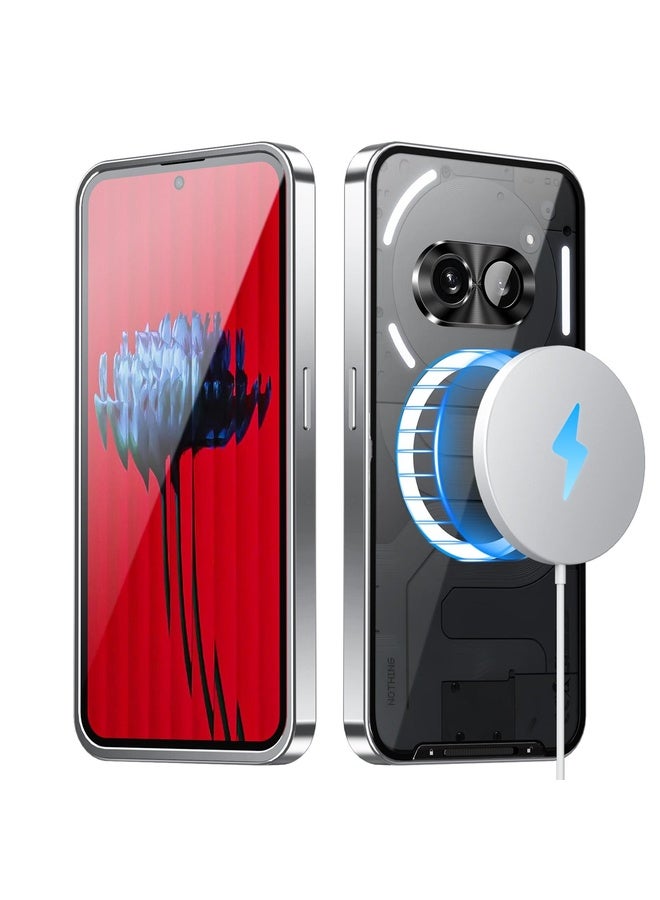 HuHa For Nothing Phone 2a / 2a Plus Magnetic Metal Phone Case(Silver) - Image 1