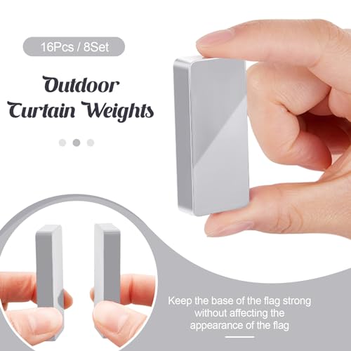 Copkim 16 Pieces Outdoor Curtain Weights Waterproof Magnetic Drapery Weights for Home Decor Bathroom, Shower, Liner, Flags Tablecloth to Stop Wind (Gray) - Image 2