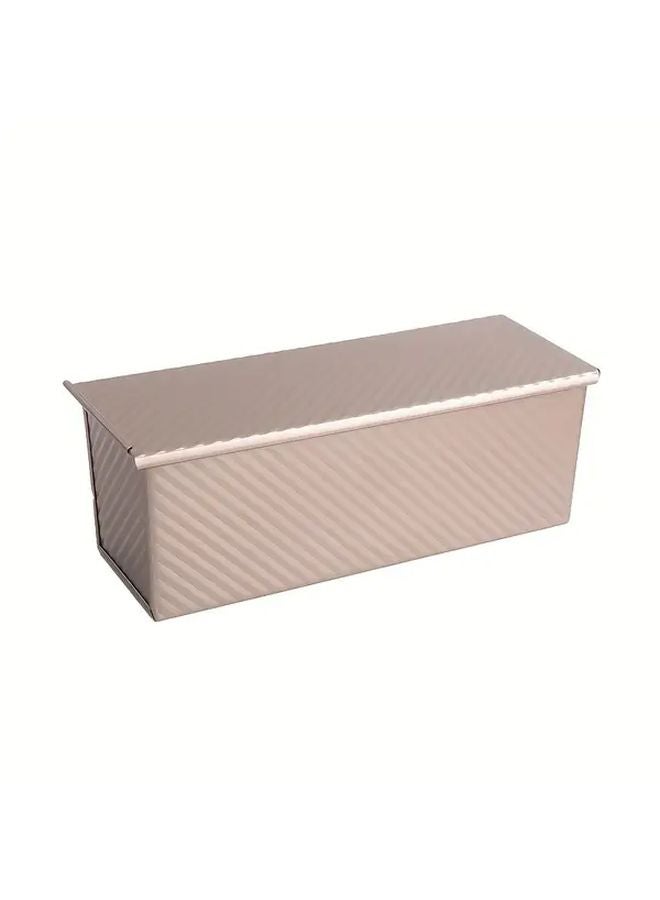 Golden Nonstick Pullman Bread Pan With Lid Dough Spatula Cutter Oven Safe Easy Clean - Image 1