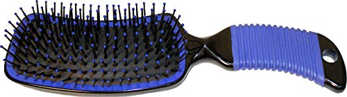 Partrade P Curved Handle Mane/Tail Brush Blue, 8 1/2" X 2 1/2", Model Number: 634801 - Image 4