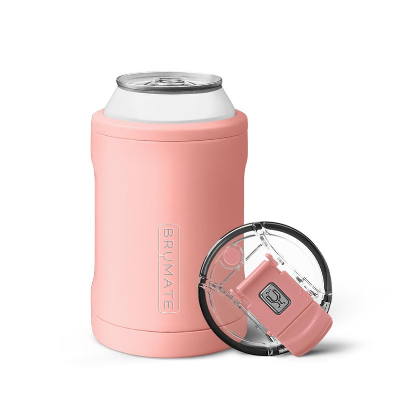 BrÃ¼Mate BrMate Hopsulator Duo 2in1 Can Cooler Insulated for 12oz Cans 100 Leak Proof Tumbler with Lid Can Insulated for Hard Seltzer Beer Soda and Energy Drinks Guava - Image 2