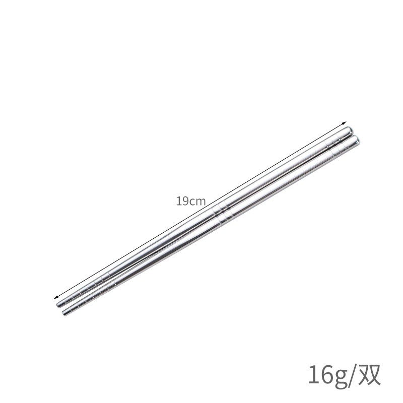 304 stainless steel chopsticks insulated Chinese household chopsticks can be high temperature disinfection children's chopsticks manufacturers wholesale can add logo 23cm chopsticks [201 material] cloth wheel light - Image 2