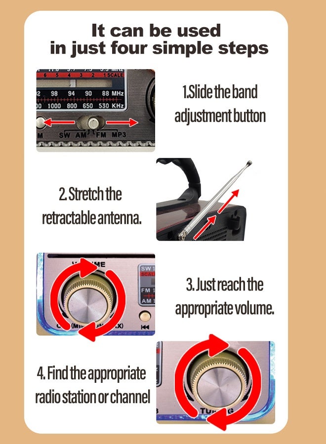 JS-[Art Collection Level] Retro Speaker Nostalgic Multifunctional Bluetooth Speaker - Image 3