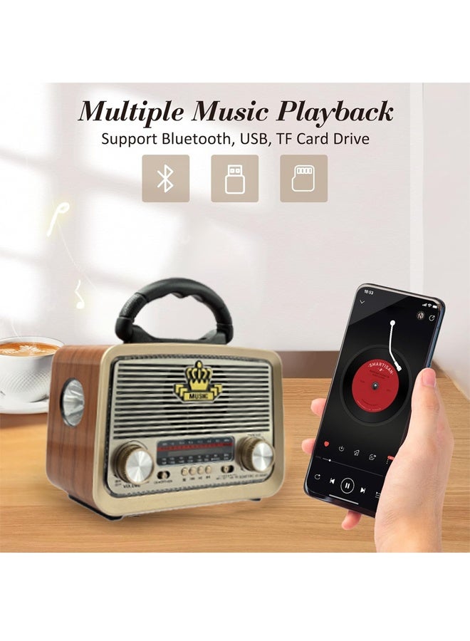 JS-[Art Collection Level] Retro Speaker Nostalgic Multifunctional Bluetooth Speaker - Image 1