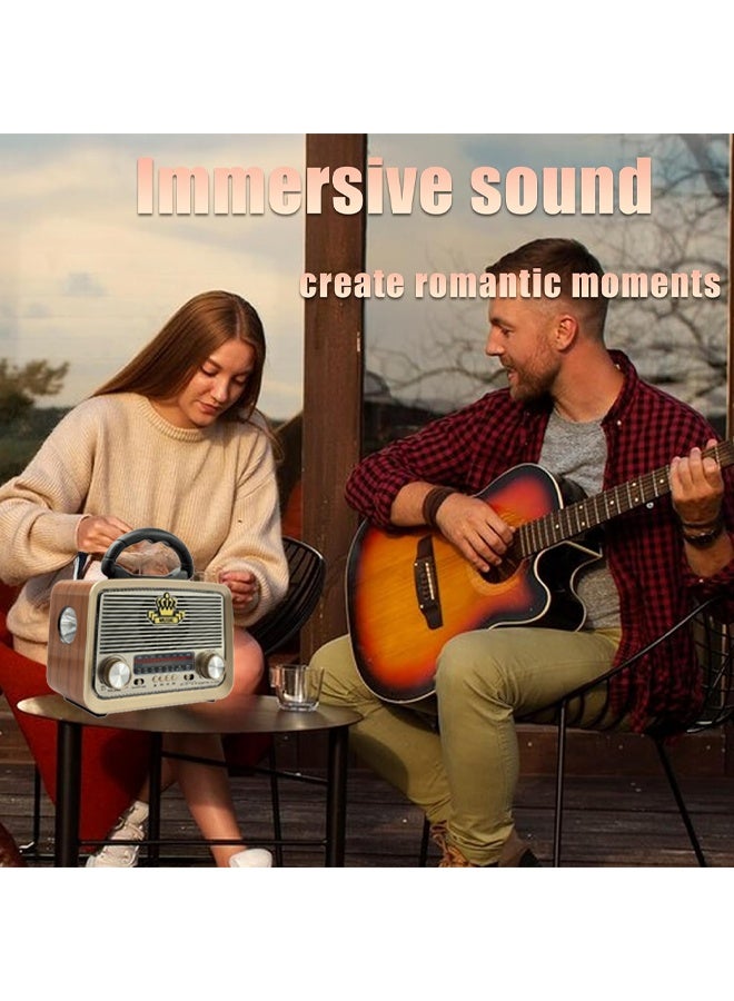 JS-[Art Collection Level] Retro Speaker Nostalgic Multifunctional Bluetooth Speaker - Image 5