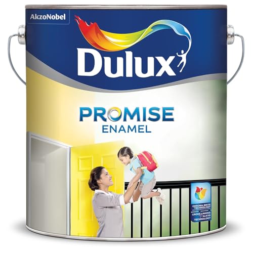 Dulux Promise Enamel | Enamel Paint for Wall, Metal & Wooden Surfaces | Quick Drying, Rust Protection & Long Lasting Coverage, 4 Litres, Smoke Grey - Image 1