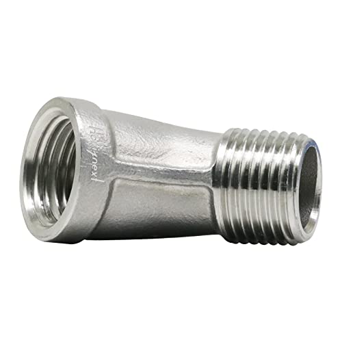 Horiznext shower pipe NPT 1/2 elbow fitting, 45 degree angle npt stainless steel adapter, female to male casting connector - Image 5