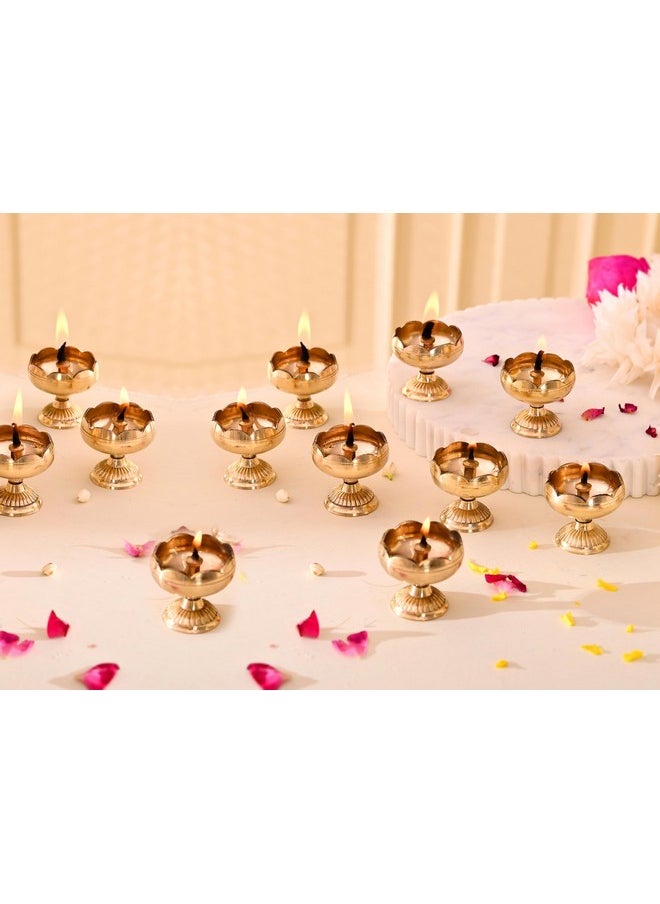 CraftvatikaCraftVatika Brass Lotus Diya for Puja Set of 12 - Lotus Flower Diya for Pooja Room , Tample , Mandir, Office, Oil Lamp Diya for Home Decoration - pzsku/ZA5CC916B5493E310EACEZ/45/_/1740982485/6a1354d2-52b7-46c3-84f8-910d9ffd1d82