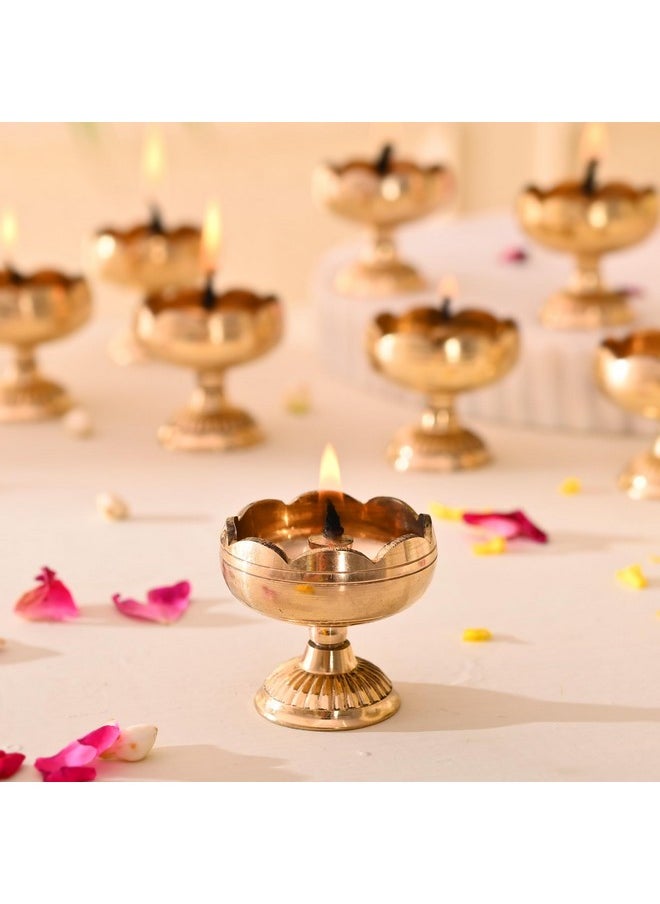 CraftvatikaCraftVatika Brass Lotus Diya for Puja Set of 12 - Lotus Flower Diya for Pooja Room , Tample , Mandir, Office, Oil Lamp Diya for Home Decoration - pzsku/ZA5CC916B5493E310EACEZ/45/_/1740982583/f8916732-e720-4dab-bad3-d48013ef3309