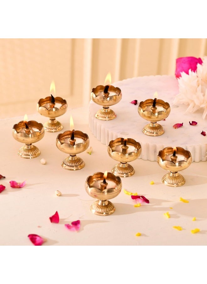 CraftvatikaCraftVatika Brass Lotus Diya for Puja Set of 12 - Lotus Flower Diya for Pooja Room , Tample , Mandir, Office, Oil Lamp Diya for Home Decoration - pzsku/ZA5CC916B5493E310EACEZ/45/_/1740982593/3bdda020-d8fb-457c-a2ff-c13f00c75888