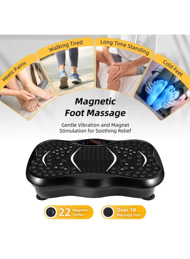 NXT Vibration Plates, Vibration Fitness Exercise Machine for Home Use, with Bluetooth Speaker, 5 Program Modes, 2 Resistance Bands, Vibration Fitness Trainer, 330lb Max Load - Image 5