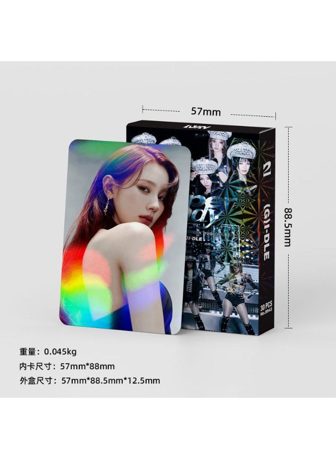 NIBEMINENT 30 Pcs Kpop (G)IDLE Super Lady Lomo Cards Card For Fans Collection Gifts - Image 2