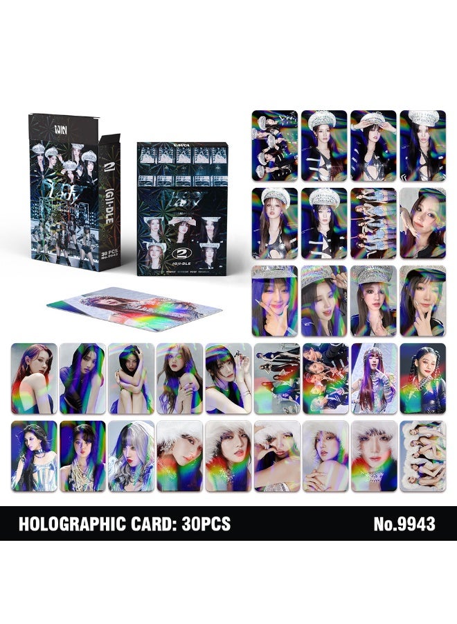 NIBEMINENT 30 Pcs Kpop (G)IDLE Super Lady Lomo Cards Card For Fans Collection Gifts - Image 1