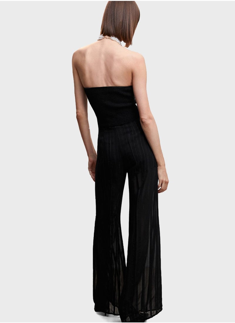 MANGO - Bardot Sweetheart Neck Crop Top - Image 1
