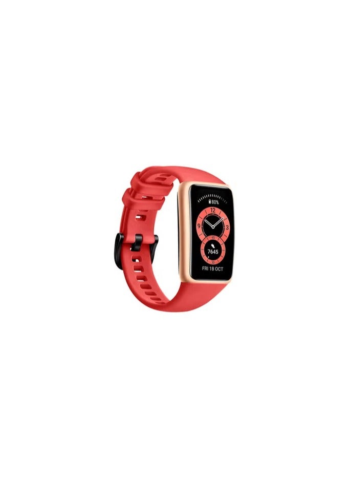 CATANES Huawei Band 6 /Honor 6 Bracelet Watch Band for Men Women Sport Watch Strap Lightweight Silicone Replacement Band Red - Image 2