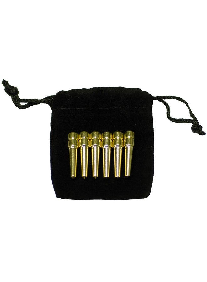 WE Games Premium Brass Cribbage Pegs with Swarovski Austrian Crystals - Set of 6 (Black & Clear) - Image 3