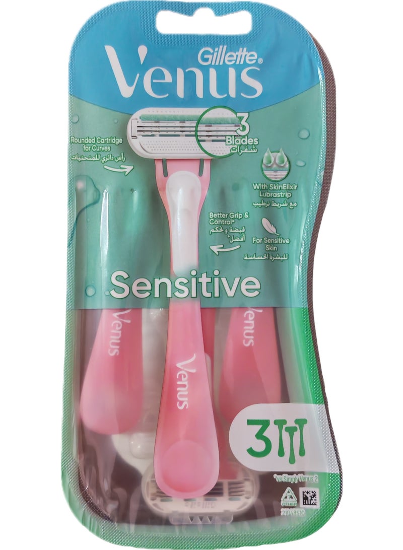Gillette Venus Sensitive Women's Razor 3Blades