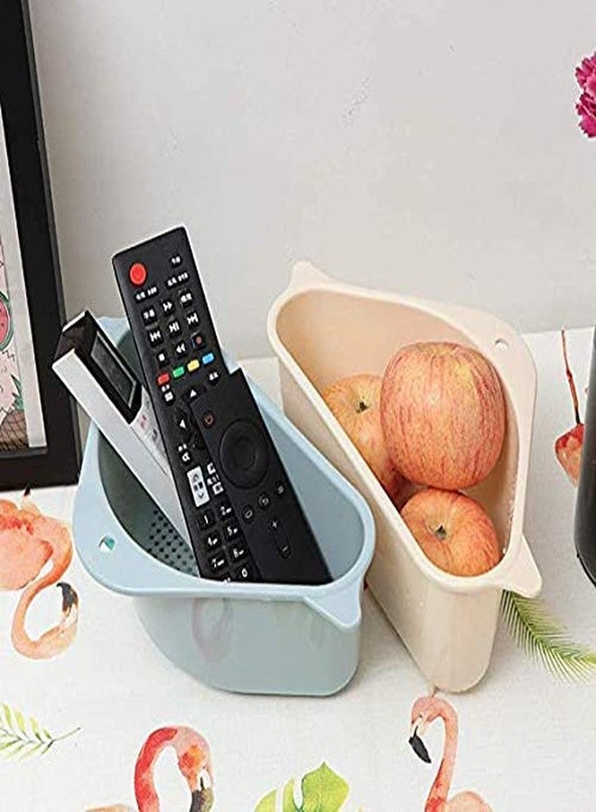 PAVITYAKSH Kitchen Triangle Sink Filter Corner Sink Drain Strainer Basket Multi Functional Drain Shelf Sink Storage Holder(Sink Organizer) - Image 3