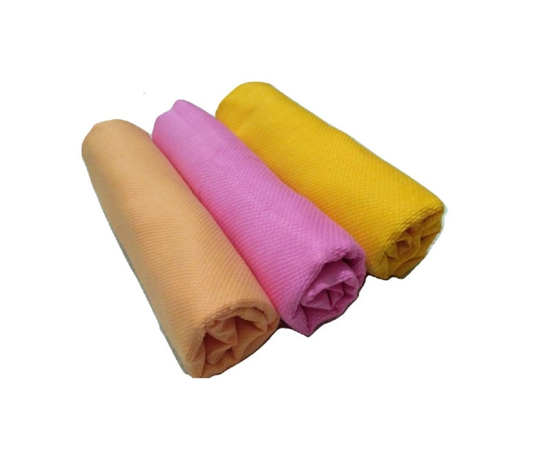 Cotton Colors Plain Design Cotton Bath Towel- Pack of 4 (Large, Multicolour) - Image 3