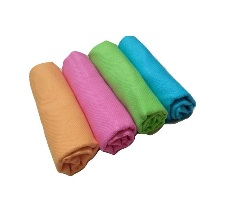 Cotton Colors Plain Design Cotton Bath Towel- Pack of 4 (Large, Multicolour) - Image 2