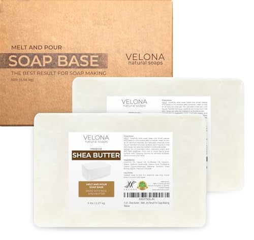 velona 10 LB - Shea Butter - Melt and Pour Soap Base SLS/SLES free | Natural Bars for The Best Result for Soap-Making - Image 1