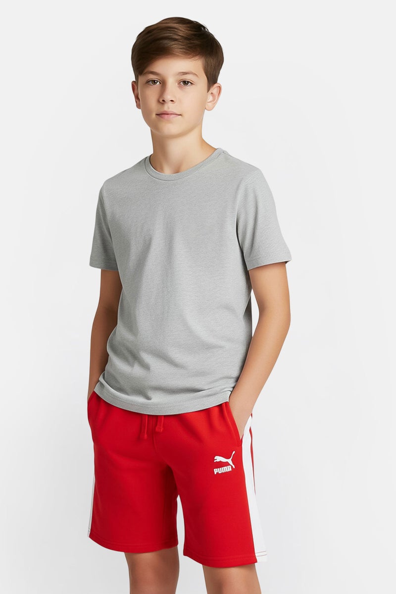 PUMA Kids Boy Drawstring Outdoor Shorts, Red - Image 1