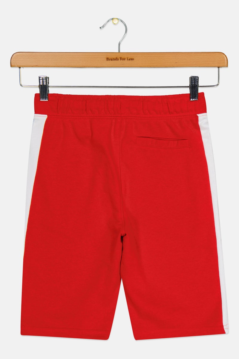 PUMA Kids Boy Drawstring Outdoor Shorts, Red - Image 2