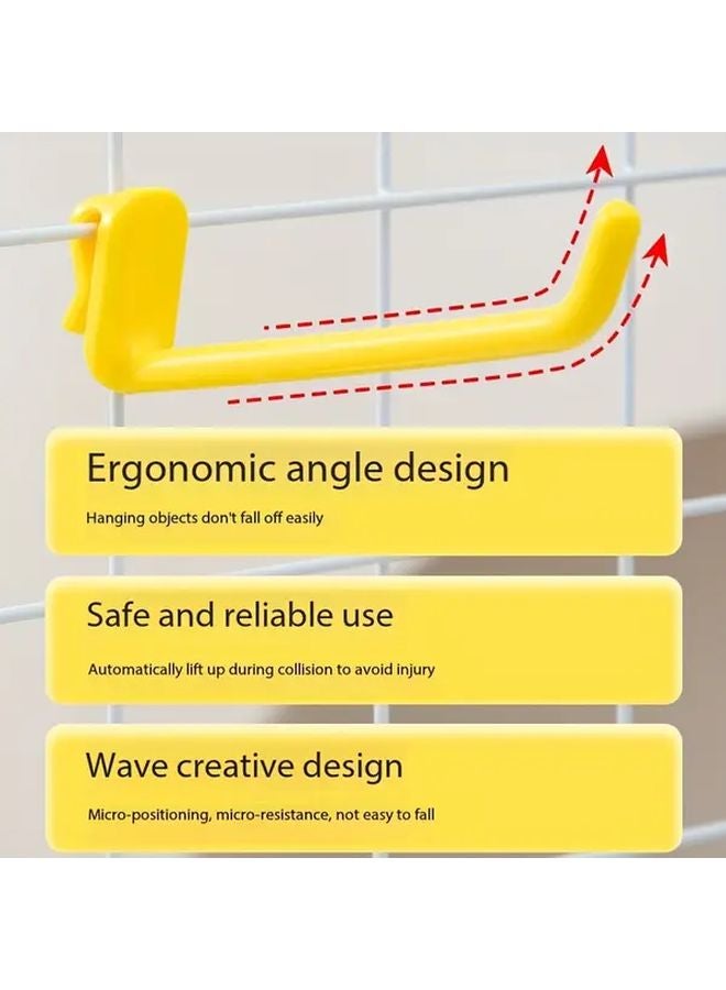 Assorted Color 10pcs Durable Plastic Hooks For Metal Mesh Panels Heavy Duty - Image 5