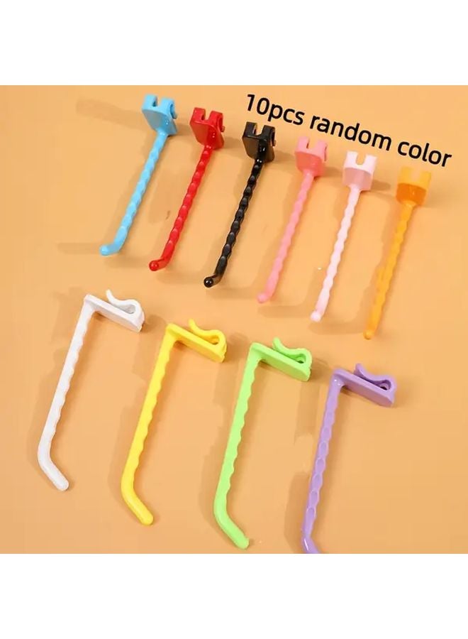 Assorted Color 10pcs Durable Plastic Hooks For Metal Mesh Panels Heavy Duty - Image 1