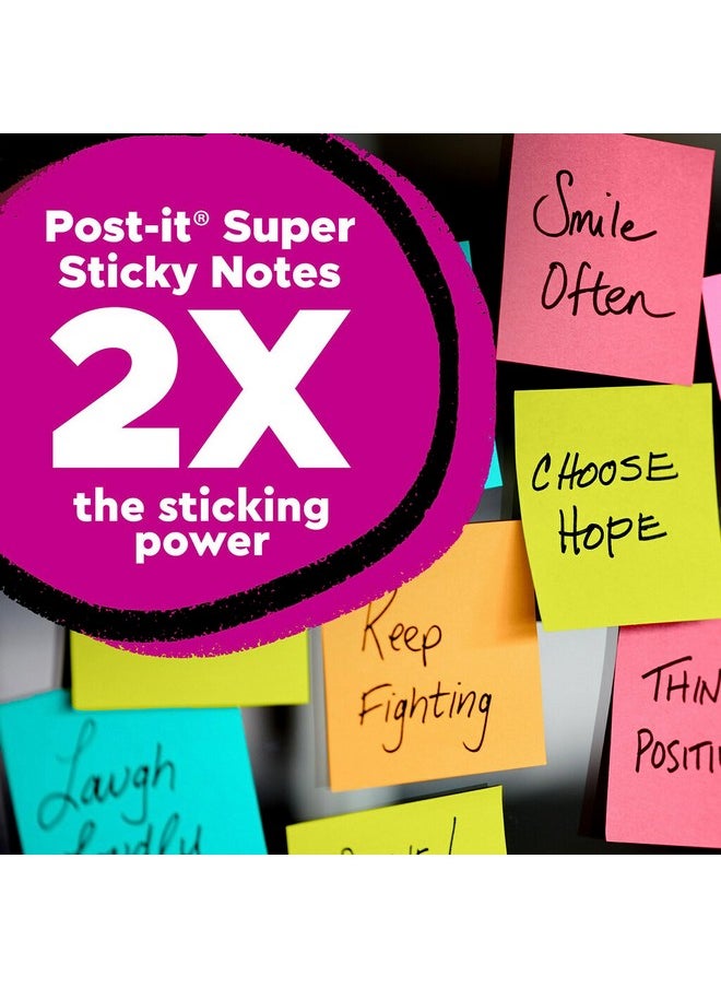 Post-it - Super Sticky Notes 12 Sticky Note Pads 3 X 3 In. School Supplies For Students Ideal For Textbooks Notebooks Walls And Vertical Surfaces Supernova Neons Collection - Image 1