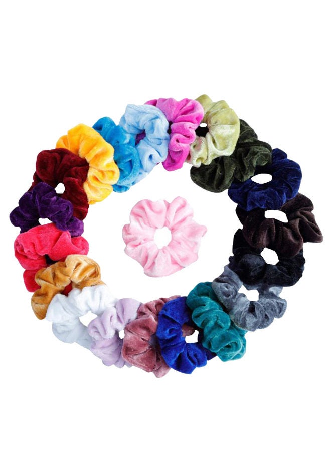 NIBEMINENT 20-Piece Scrunches Hair Elastic Set Multicolour