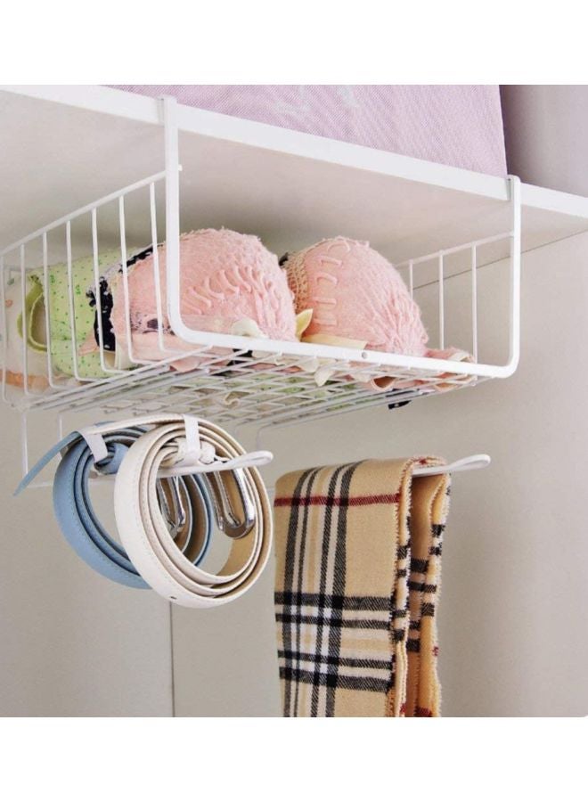 Under Shelf Organizer Basket White 8x11x10inch  - Image 2