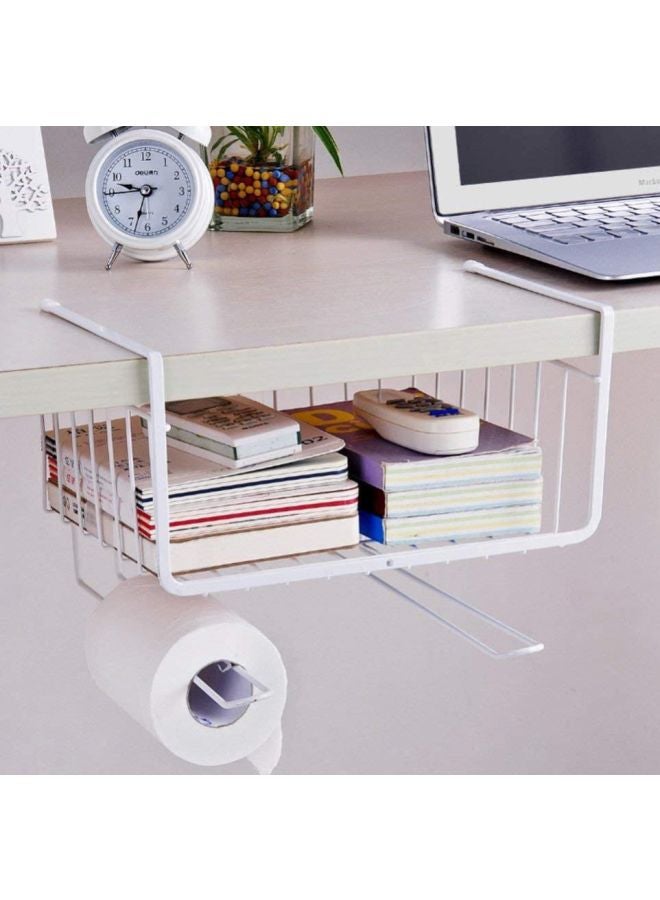 Under Shelf Organizer Basket White 8x11x10inch  - Image 3