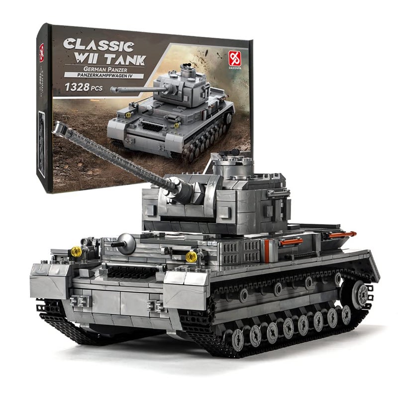 DAHONPA Panzer Tank Army Building Block1328 PCSWW2 Military Historical Collection Model with Soldier FiguresToys Gifts for Kid and Adult - Image 4