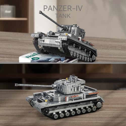 DAHONPA Panzer Tank Army Building Block1328 PCSWW2 Military Historical Collection Model with Soldier FiguresToys Gifts for Kid and Adult - Image 5
