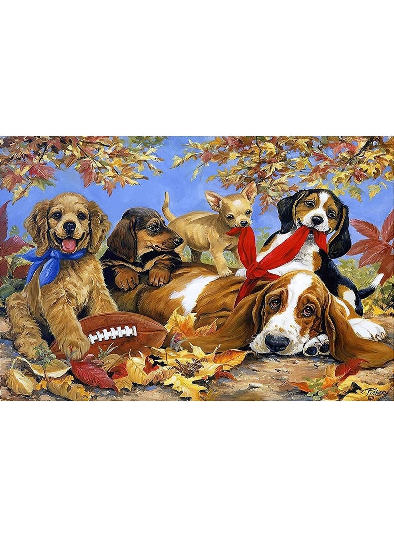 KASTWAVE Jigsaw Puzzle, Animal Educational Puzzle Adult Decompression Children Puzzles 1000 Pcs for Game Toy Gift Home Decoration, Dog Cat Pattern, 70 x 50 cm - Image 1