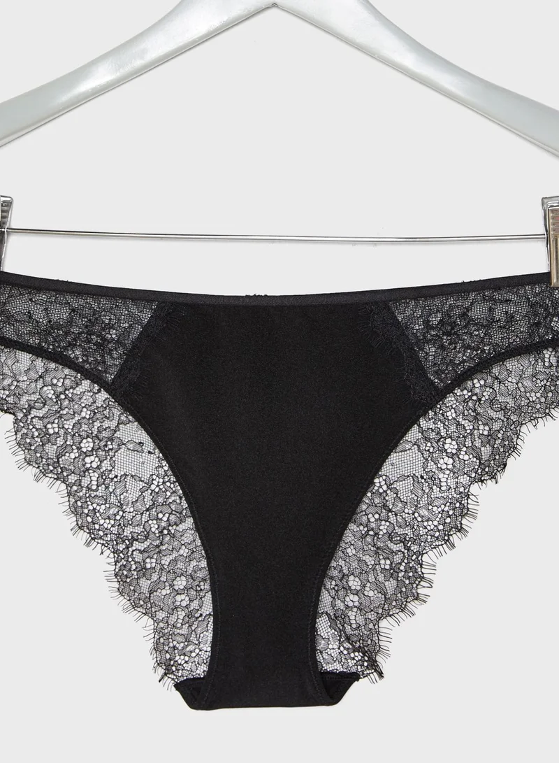 Reserved Lace Detail Brief