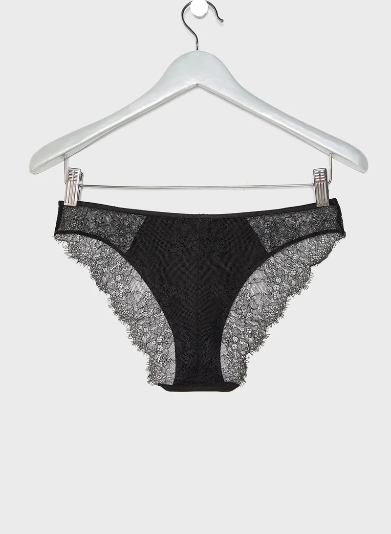 Reserved Lace Detail Brief